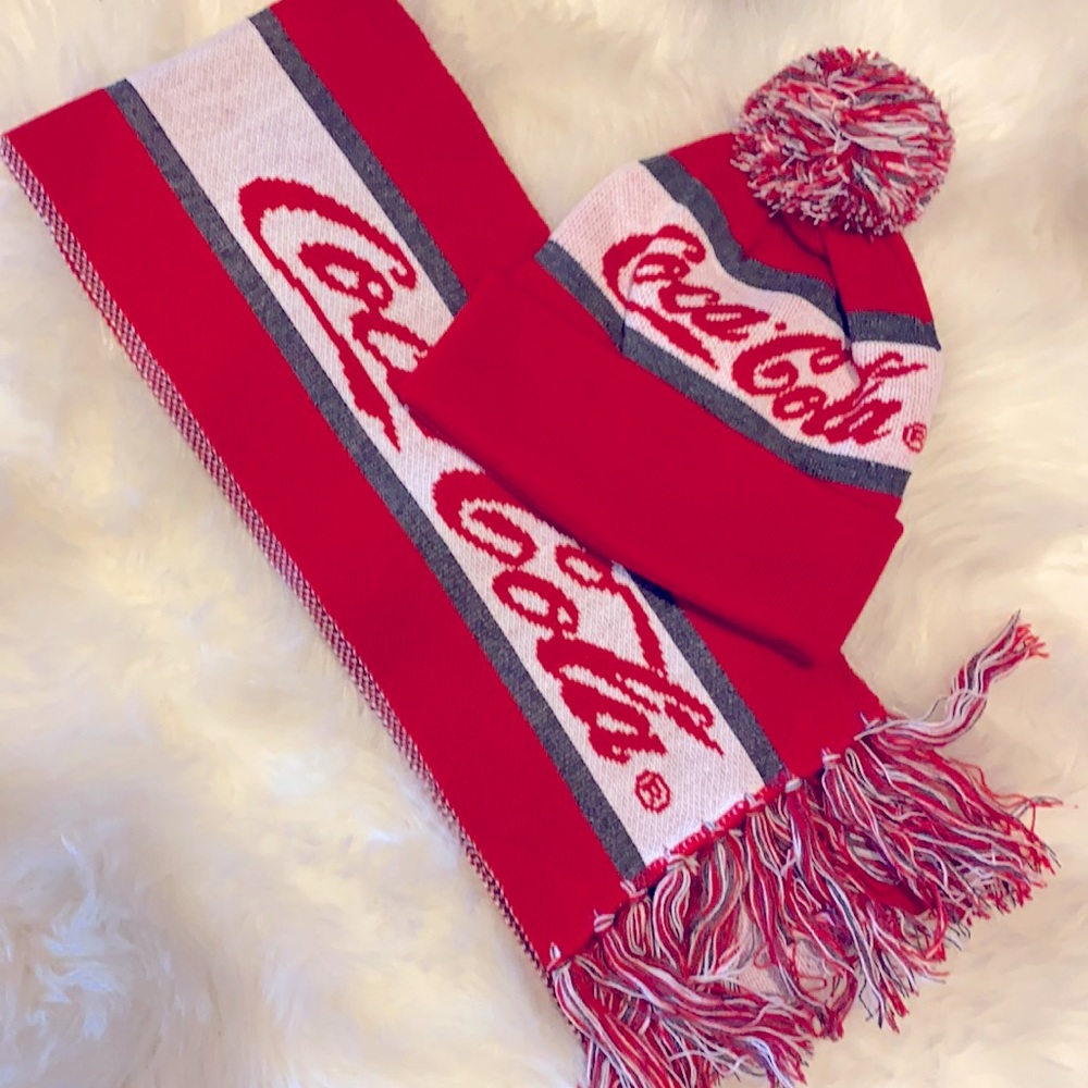 Coca Cola Scarf and Hat Set